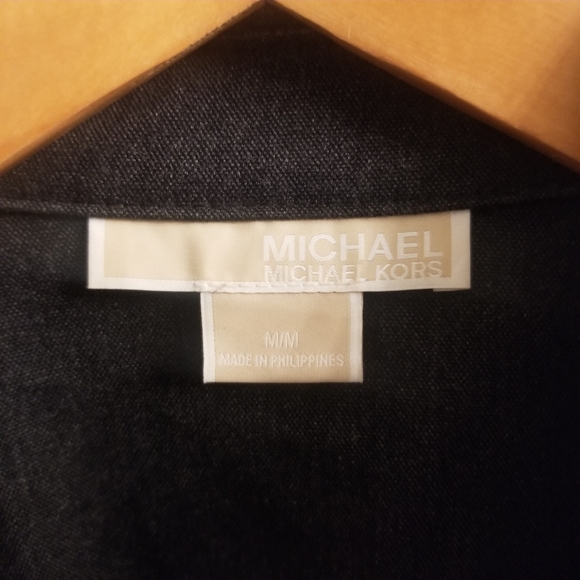 Michael Michael Kors Cotton Blend Charcoal Denim Jacket - Picture 5 of 5